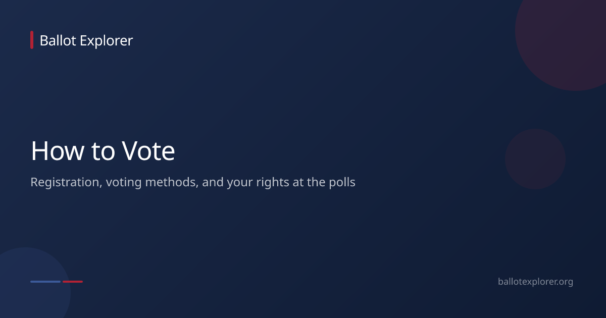 How to Vote | Voter Registration & Voting Guide | Ballot Explorer ...